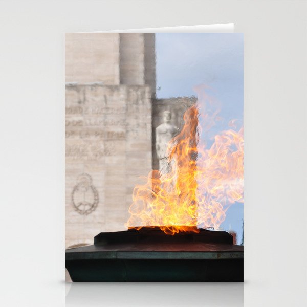 Argentina Photography - Grill With Fire Blazing Out Of It Stationery Cards