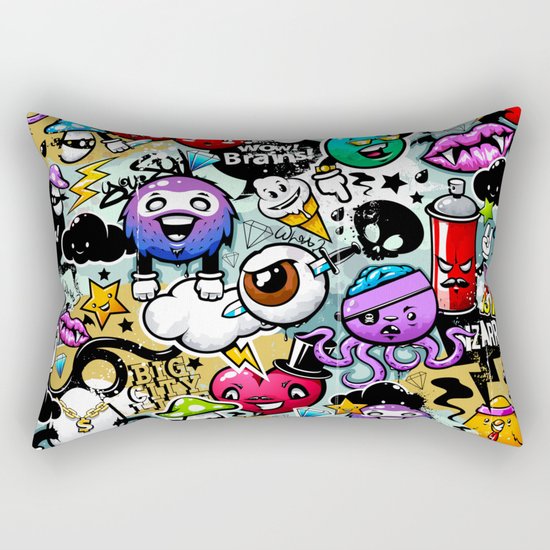 graffiti fun Rectangular Pillow