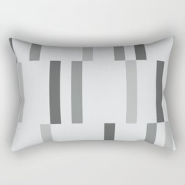 Retro Abstract Art Lines Light Gray Rectangular Pillow