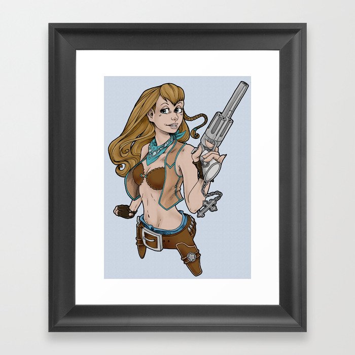 Sassy Gunslinger Girl Framed Art Print