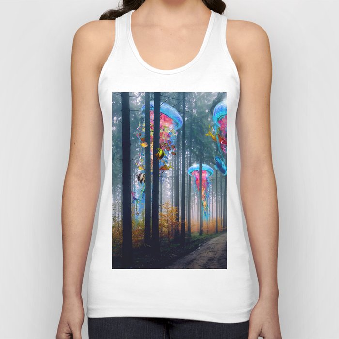 Forest of Super Electric Jellyfish Worlds Tank Top
