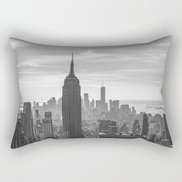 New York City Black and White Rectangular Pillow
