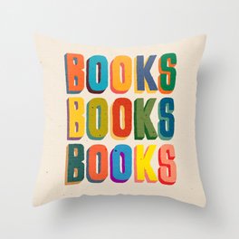 Books books books Throw Pillow