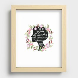 Too Fond Of Books Recessed Framed Print