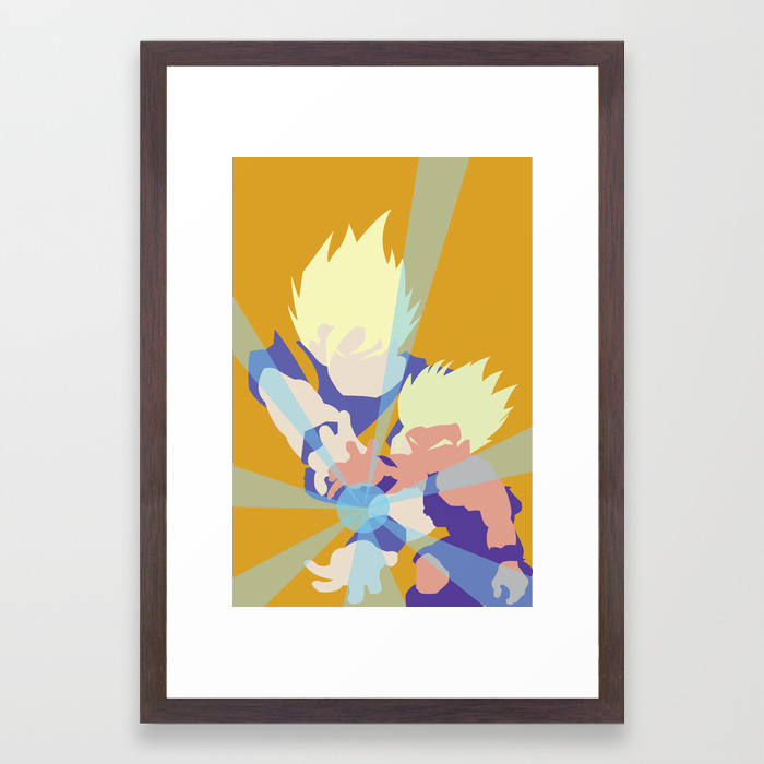 Dragonball Z Father Son Kamehameha Framed Art Print By Derfgnay