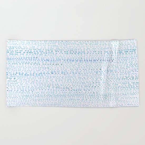 BLUE/GREEN DOTTED PATTERN Beach Towel