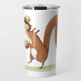 Squirrel With Acorns Travel Mug