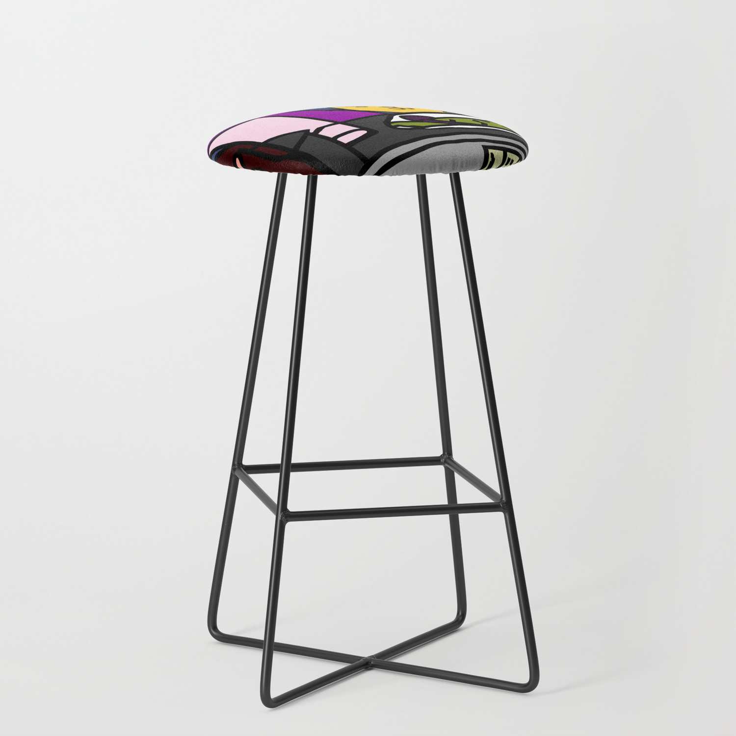 Woman Yelling At Cat Meme Yellow Cat Steps In For Smudge Bar Stool By Ellenhenryart Society6