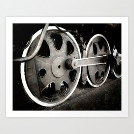 Santa Fe Locomotive Wheels Art Print