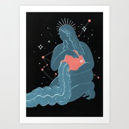 Aquarius Babe Art Print