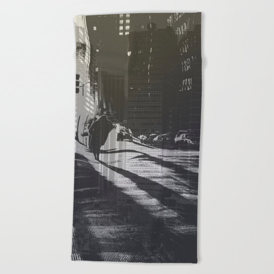 City collage Beach Towel