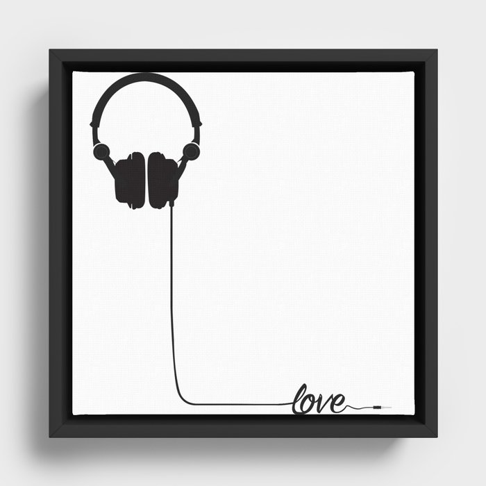 For the love of music 2.0 Framed Canvas