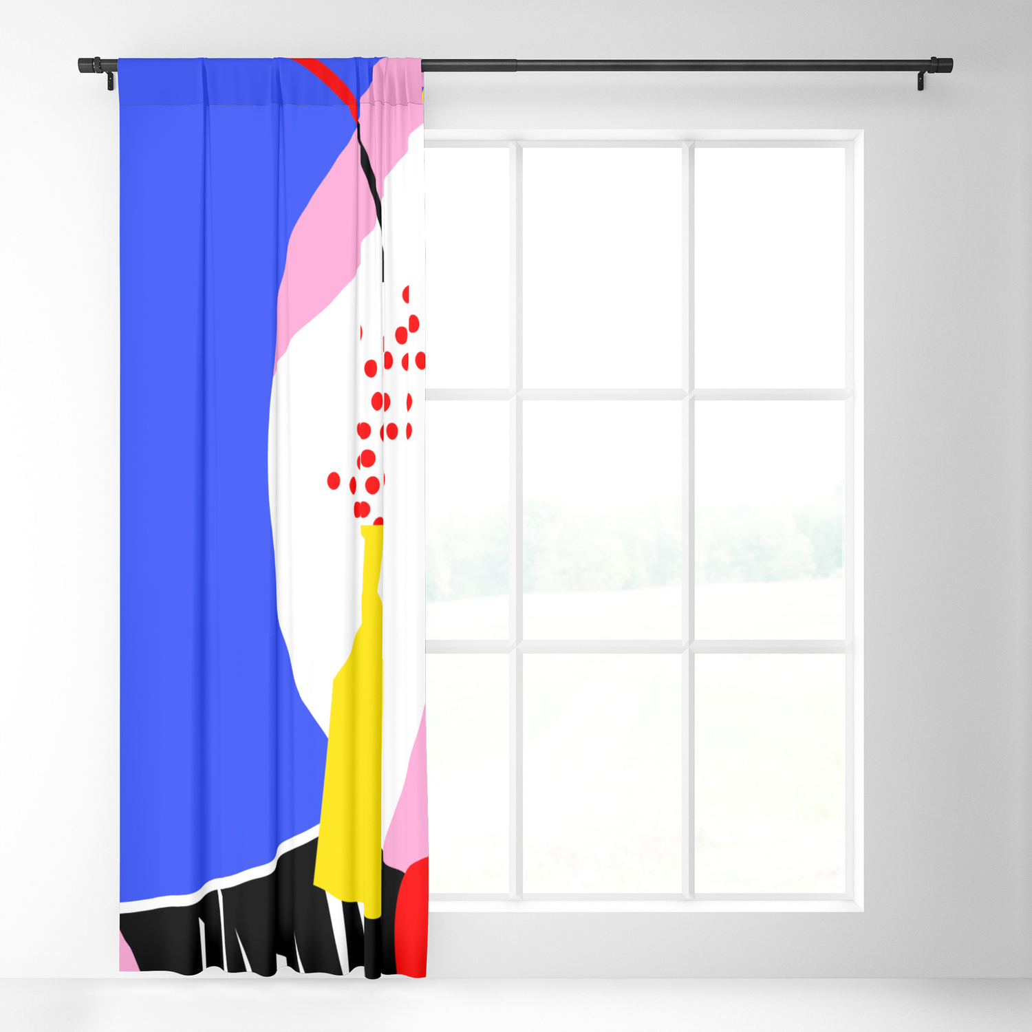 Abstract Geometric Figures In Red Yellow And Blue Blackout