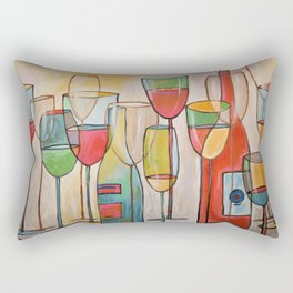 Abstract Modern Wine Art / Wine Tasting Rectangular Pillow