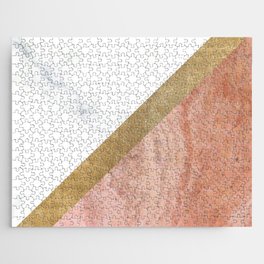 Marble luxe - peaches and cream Jigsaw Puzzle