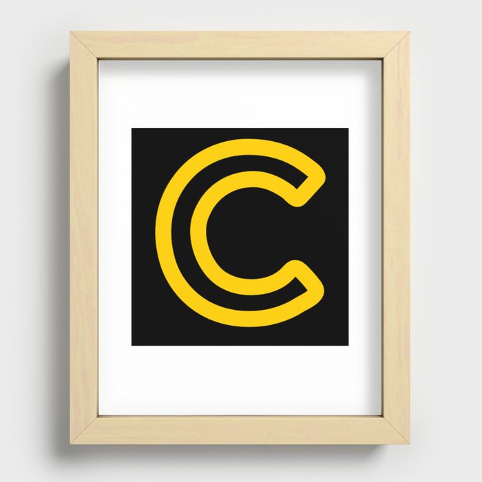 crypto word Recessed Framed Print