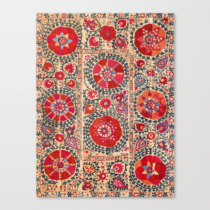 Samarkand Suzani Southwest Uzbekistan Embroidery Canvas Print