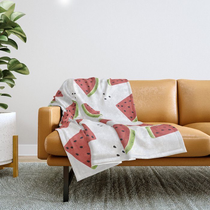 Summer Watermelon Throw Blanket