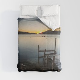 Sunset Over Old Pier - Matte Version Comforter
