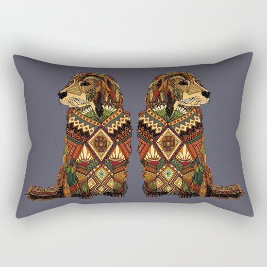 Golden Retriever dusk Rectangular Pillow