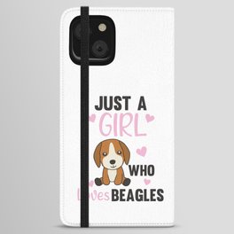 Just A Girl who Loves Beagles - Sweet Beagle Dog iPhone Wallet Case