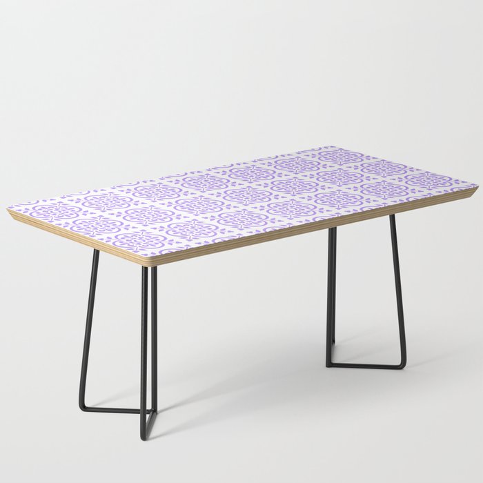 Art Deco Style Repeat Pattern Lilac Purple Coffee Table