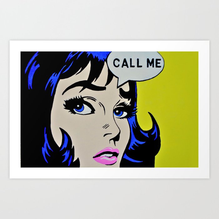 Pop Art "Call Me" Art Print