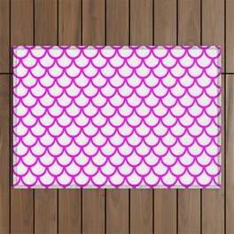 Scales (Magenta & White Pattern) Outdoor Rug