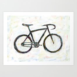 Funky Bike Abstract Bicycle Art Print | Race, Forhim, Fast, Outdoors, Spokes, Painting, Garage, Wander, Bicycle, Digital 
