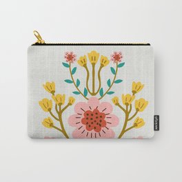 Pink Posey Flowers Carry-All Pouch