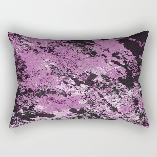 Abstract Texture Deux - Purple, White and Black Rectangular Pillow
