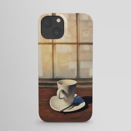 Rainy day at the cafe iPhone Case