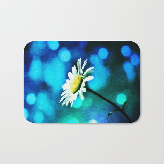 Azurite Malachite Daisy Bath Mat