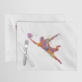 American football player in watercolor Placemat