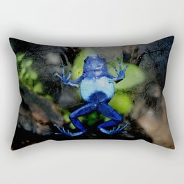 Poison Dart Frog Belly- Dendrobates Azureus Rectangular Pillow