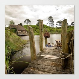 New Zealand Photography - Small Lake By Fairy Tale Houses Canvas Print