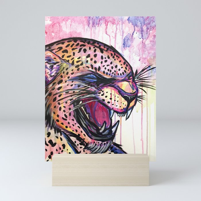 Leopard Scream Mini Art Print