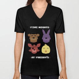 Abstract FNAF V Neck T Shirt