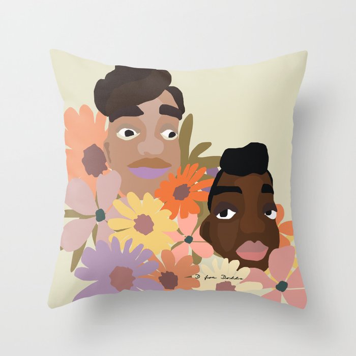 Flower Girls Throw Pillow