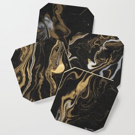 marble black and gold luxury Coaster