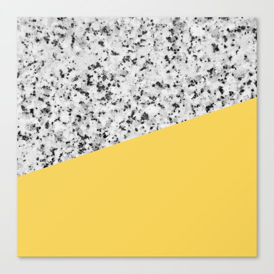 Granite and primrose yellow color Canvas Print