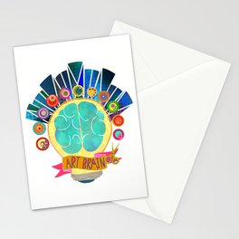 Art Brain (white background) Stationery Cards