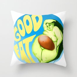 Good Fat (Blue Sky) Throw Pillow