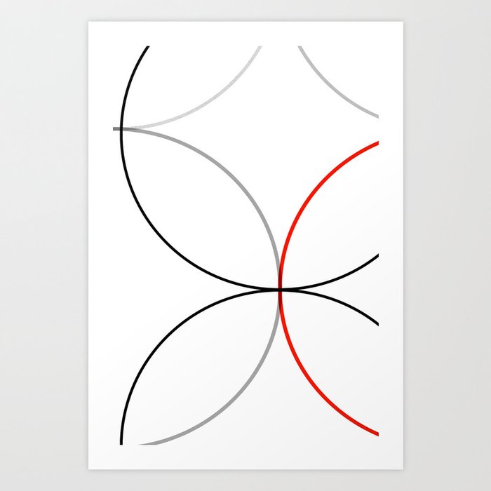 Geometric Minimalist Circle Art Art Print