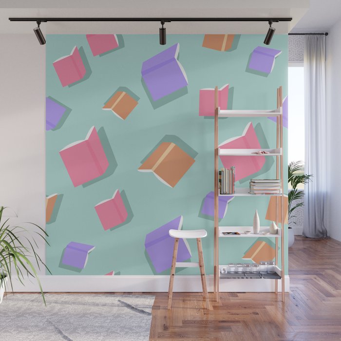 Book Vector Seamless Pattern Wall Mural