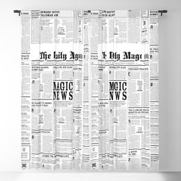 The Daily Mage Fantasy Newspaper Blackout Curtain