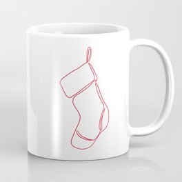 Holiday Stocking Line Art Coffee Mug