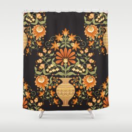 Seamless pattern tradition mughal floral motif Shower Curtain