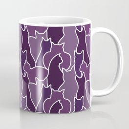 Purple Cats Pattern Coffee Mug