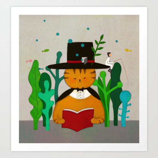 Wizard Cat Art Print